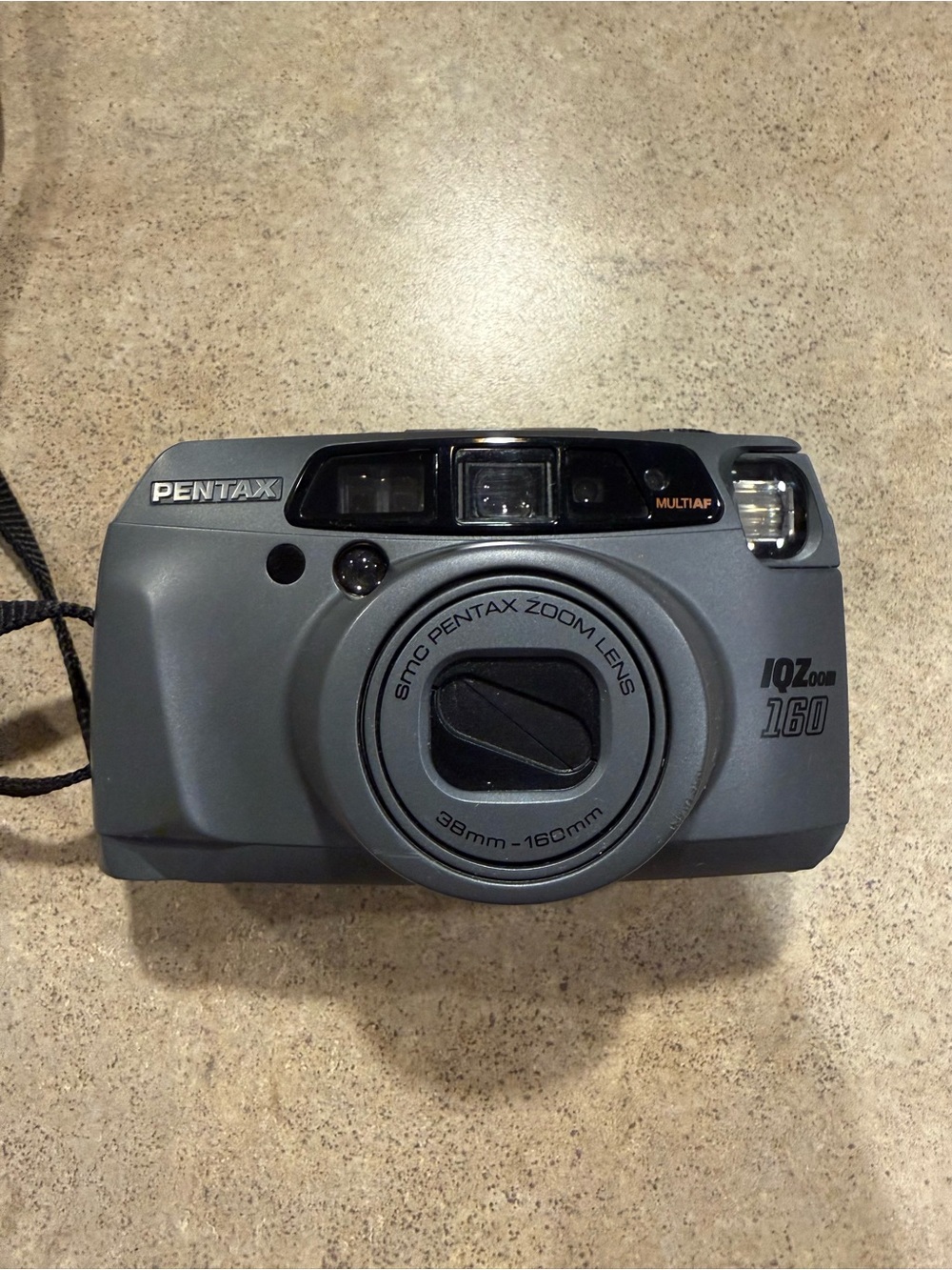 Vintage Pentax IQZoom 160 35mm Point & Shoot Film Camera - New Battery - Tested